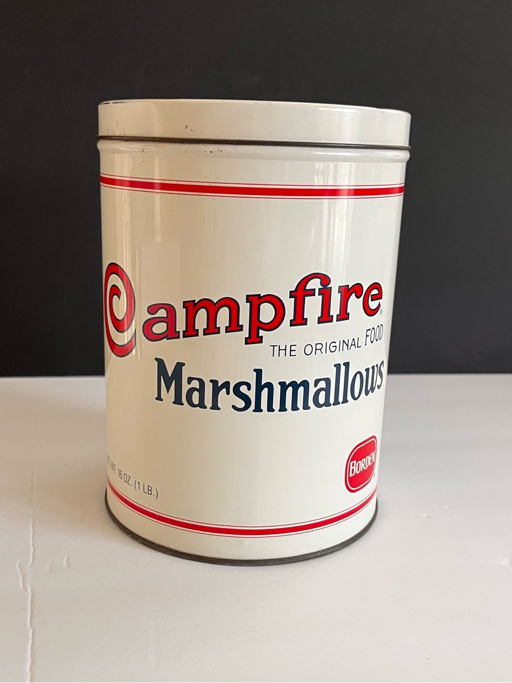 Vtg. Campfire Marshmallows 1980’s Advertising Tin - 1920'S Replica, Borden